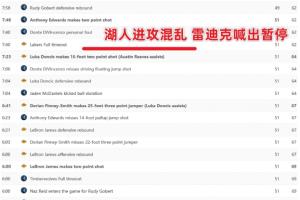 教练该有的魄力⚡雷迪克原声爆粗怒骂球员施压&随后湖人拉开20分