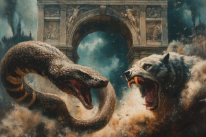🐍🆚🐺国米发布对阵罗马海报：蛇狼一决高下